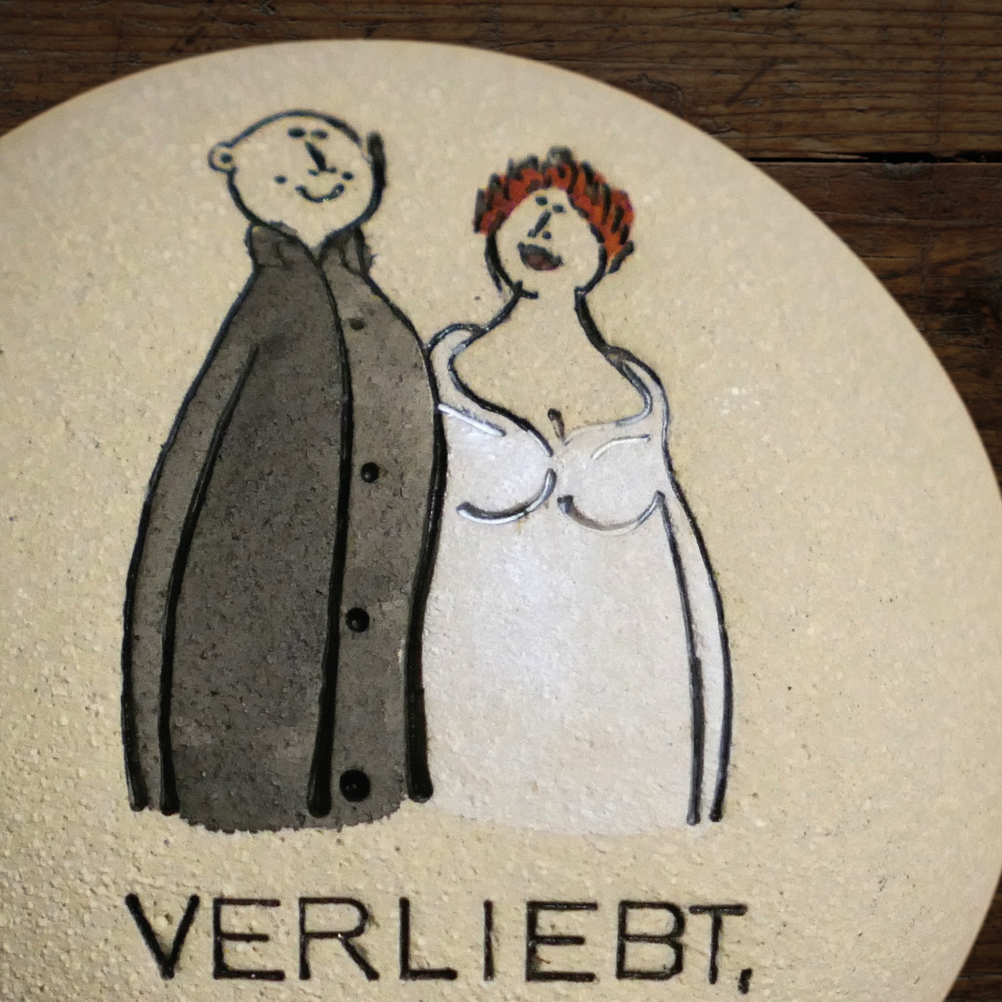 Spruchstein: Verliebt, verlobt …