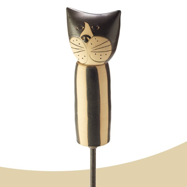Stele Katze Figaro schwarz gerade